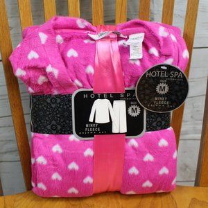 New Hotel Spa Collection Mink Fleece Pajama Set - Size Medium (NWT)